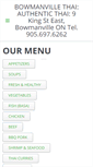 Mobile Screenshot of bowmanvillethai.com