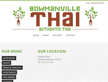 Tablet Screenshot of bowmanvillethai.com